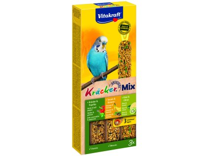 Vitakraft KRÄCKER® MIX ANDULKA banán & paprika & kiwi 3x30g