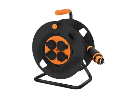 Solight 4z prodlužovací přívod - na bubnu, 25m guma H07RN-F, 3x 2,5mm2, IP44