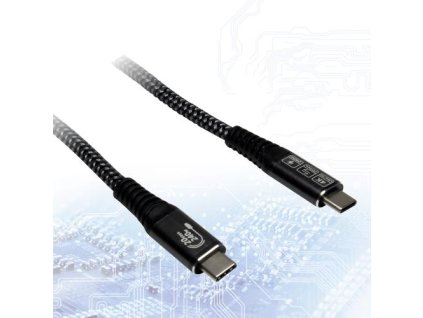 INTER-TECH kabel USB3.2 USB-C na USB3.2 USB-C, 240W, 3m