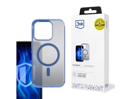 3mk ochranný kryt Frosty MagCase Blue pro Apple iPhone 15 Pro Max