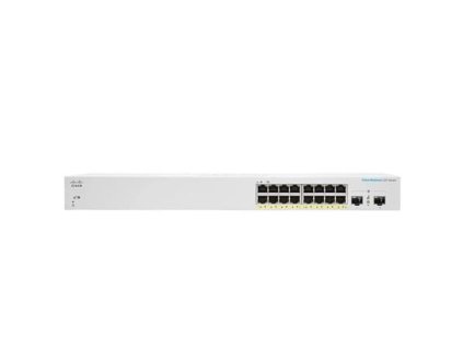 Cisco CBS220-16P-2G (16xGbE,2xSFP,16xPoE+,130W,fanless) - REFRESH