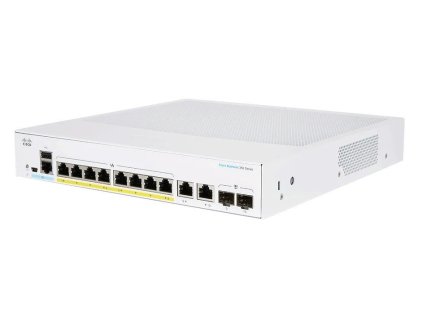 Cisco CBS250-8FP-E-2G (8xGbE,2xGbE/SFP combo,8xPoE+,120W,fanless) - REFRESH