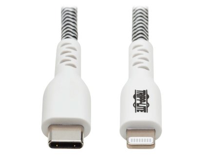 Kabel USB-C 2.0 / Lightning, s LED diodou, MFi, (Samec/Samec), odolný kabel, 3.05m