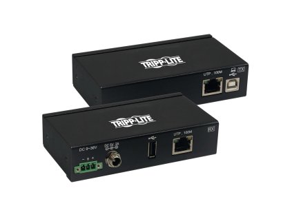 Extender, 1-port USB 2.0 přes Cat6, ESD ochrana, PoC, průmyslový, možnost montáže, 100mm