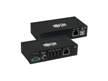 Extender, 4-port USB 2.0 přes Cat6, ESD ochrana, PoC, průmyslový, možnost montáže, 100mm