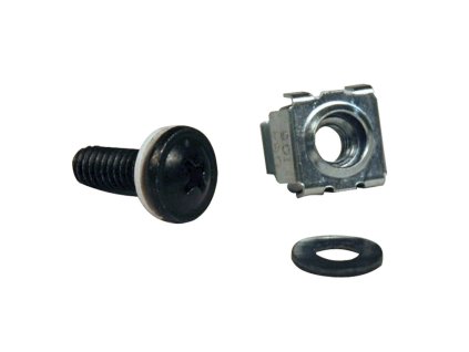 Sada šroubů M5 s maticemi pro uchycení ve čtvercových otvorech a podložkami, SmartRack, 50ks