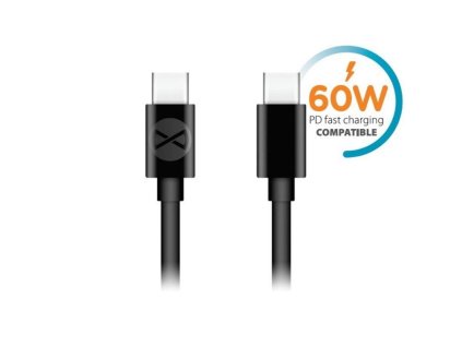 Datový kabel Forever USB-C/USB-C 1m 3A černý