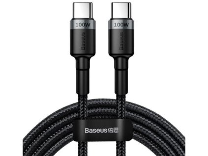 Baseus datový kabel Cafule USB-C PD2.0 100W 2m 20V 5A šedo-černý