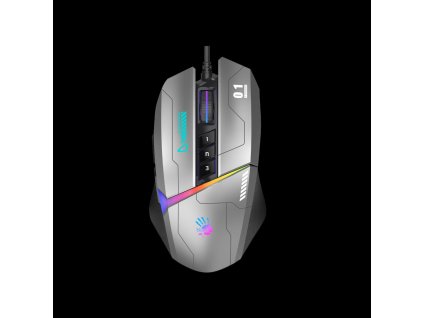 A4tech Bloody Myš W60 Max Activated, podsvícená herní myš, 12000 DPI, USB, Šedá