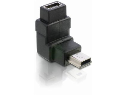 DeLock Adaptér USB mini B 5-pin 90° samec na USB mini B samice