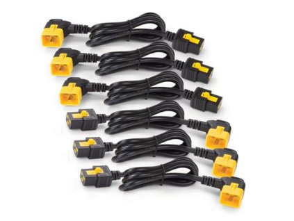 APC Power Cord Kit (6 ea), Locking, C19 to C20 (90 Degree), 1.2m