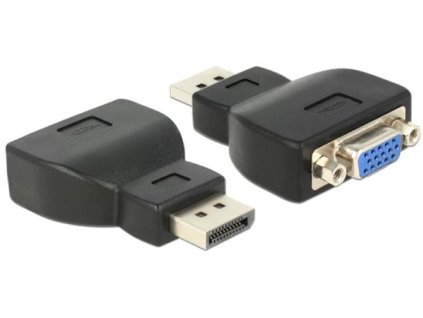 Delock adaptér Displayport 1.1 samec > VGA samice černý