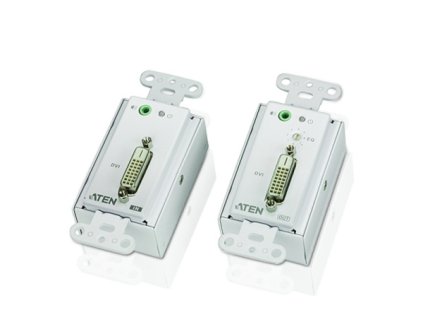 ATEN VE606-AT-G DVI Over Cat 5 Extender Wall Plate W/EU ADP(1920 x 1200@40m)