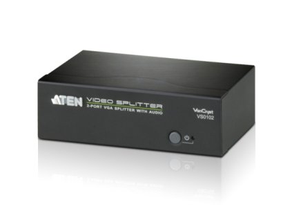ATEN VS0102-AT-G 2PORT VGA Splitter with Audio W/EU ADP