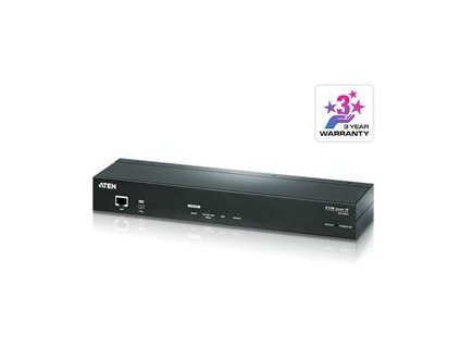 ATEN 1-Local/Remote Share Access Single Port VGA KVM over IP Switch with Single Outlet Switched PDU (1920 x 1200)