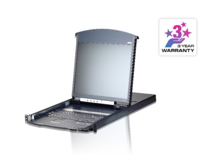 ATEN KL1108VN-AXA-AG 8-Port Cat 5 Dual Rail 19" LCD KVM over IP Switch with Virtual Media