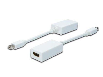 Digitus kabelový adaptér DisplayPort, mini DP - HDMI typ A M / F, 0,15m, kompatibilní s DP 1.1a, CE, wh
