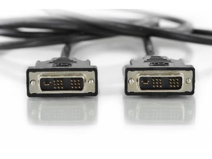 Digitus DVI connection cable, DVI(18+1) M/M, 2.0m, DVI-D Single Link, bl