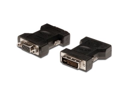 Digitus DVI adapter, DVI(24+5) - HD15 M/F, DVI-I dual link, bl, (Digitus polybag)