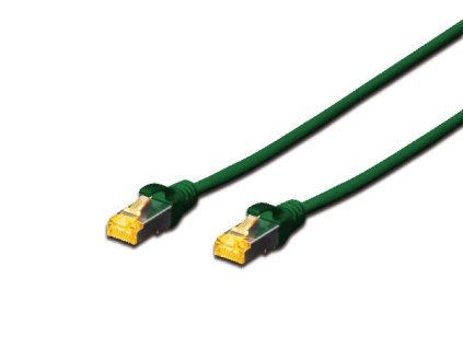 Digitus CAT 6A S-FTP patch cable, Cu, LSZH AWG 26/7, length 0.5 m, color green