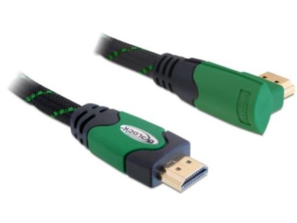 Delock Kabel High Speed HDMI s Ethernetem – HDMI A samec > HDMI A samec pravoúhlý 3 m