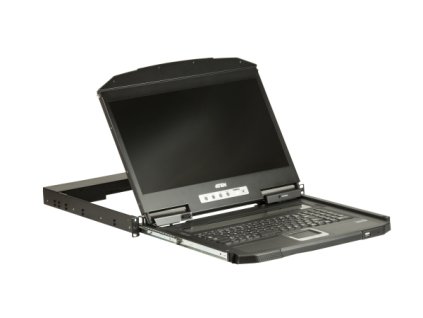 Aten 1U Ultra Short Depth Single Rail WideScreen LCD Console (USB / HDMI) 1920x1080