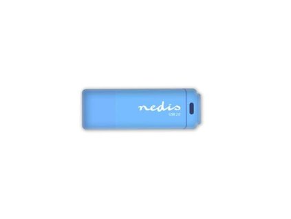 Nedis FDRIU232BU - Flash disk USB 2.0 | 32 GB | Čtení 12 MB/s / zápis 3 MB/s | Modrá