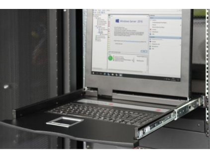 Digitus Modular console with 19" TFT (48,3cm), 8-port KVM & Touchpad, italian keyboard