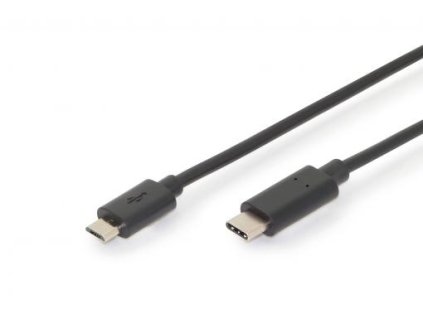 Ednet Připojovací kabel USB typu C, typ C na micro B M/M, 3,0 m, 3A, 480 MB verze 2.0, bl