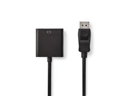 Nedis CCGB37250BK02 - DisplayPort – DVI Kabel | DisplayPort Zástrčka - DVI-D 24+1-Pin Zásuvka | 0,2 m | Černá barva