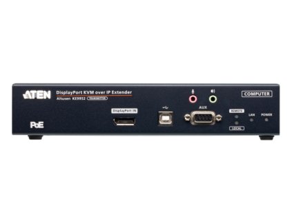 ATEN KE9952T 4K DisplayPort Single Display KVM over IP Extender with PoE (Transmitter)