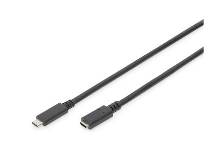 Digitus Prodlužovací kabel USB C na C samec/samice 1,5 m, 3A, 480 MB, verze 2.0, bl