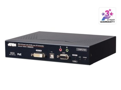 ATEN KE6922T 2K DVI-D Dual-Link KVM over IP Transmitter s Dual SFP a PoE