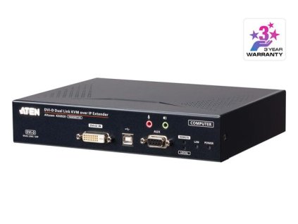 ATEN 2K DVI-D Dual-Link KVM over IP Transmitter with Dual SFP