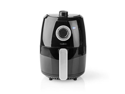 Nedis KAAF120FBK - Horkovzdušná Fritéza | 2.4 l | Časovač: 30 min | Analogový | Černá/Hliník