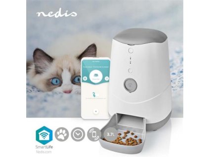 Nedis WIFIPET10CWT - Chytrý Automat na Krmivo pro domácí mazlíčky, WiFi, Android/iOS