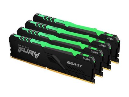 KINGSTON 128GB 3200MHz DDR4 CL16 DIMM (Kit of 4) FURY Beast RGB