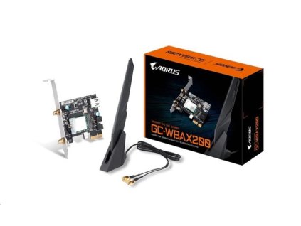 GIGABYTE GC-WBAX200, WiFi 802.11ax, Bluetooth 5.0, PCIe, Dual Band, 2400Mbps