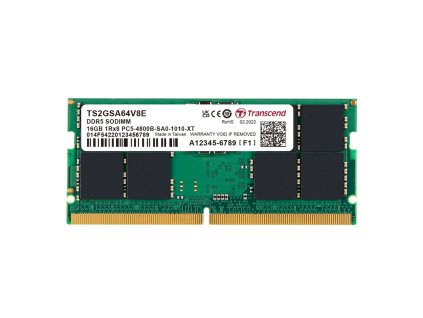 Transcend paměť 16GB SODIMM DDR5 4800 1Rx8 2Gx8 CL40 1.1V