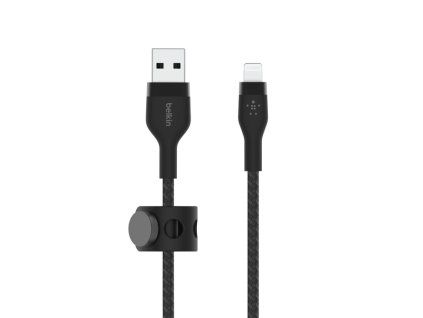 Belkin BOOST CHARGE Lightning/USB-A kabel, 2m, černý - odolný PRO Flex