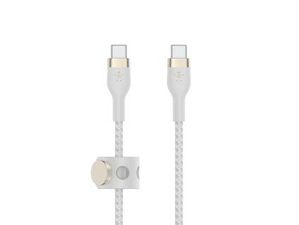 Belkin BOOST CHARGE USB-C/USB-C kabel, 2m, bílý - odolný PRO Flex