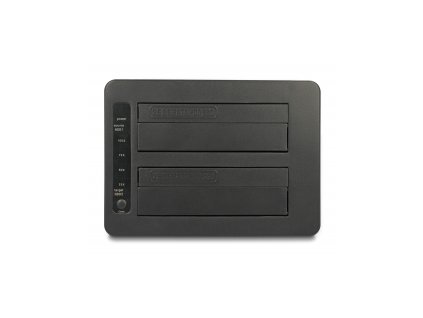 Delock Duální USB dokovací stanice pro 2 x HDD / SSD SATA s funkcí klonování a čtečkou karet + přídavný port USB