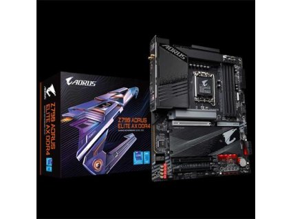 GIGABYTE MB Sc LGA1700 Z790 AORUS ELITE AX DDR4, 4xDDR4, 1xHDMI, WI-FI