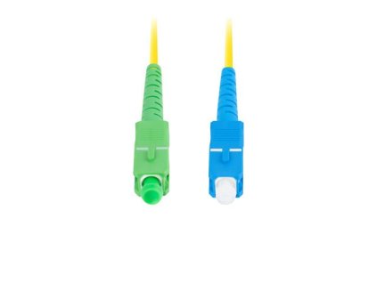 LANBERG optický patch cord SM SC/APC-SC/UPC simplex 5m LSZH G657A1 průměr 3mm, barva žlutá