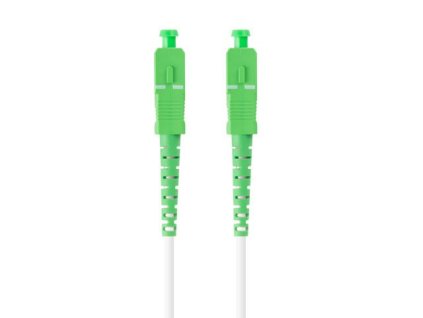 LANBERG optický patch cord SM SC/APC-SC/APC simplex 30m LSZH G657B3 průměr 3mm, barva bílá