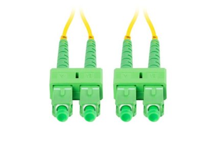 LANBERG optický patch cord SM SC/APC-SC/APC duplex 15m LSZH G657A1 průměr 3mm, barva žlutá