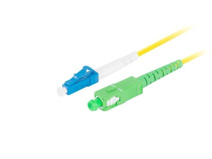 LANBERG optický patch cord SM LC/UPC-SC/APC simplex 3m LSZH G657A1 průměr 3mm, barva žlutá