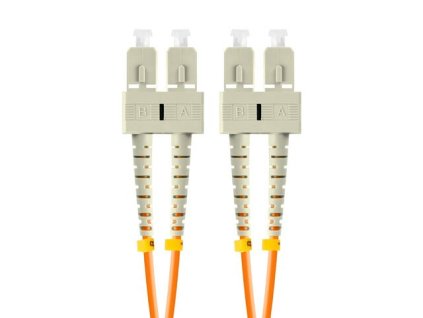LANBERG optický patch cord MM SC/UPC-SC/UPC duplex 5m LSZH OM2 50/125 průměr 3mm, barva oranžová