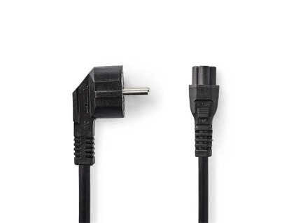 Nedis CEGL10100BK20 - Napájecí Kabel | Typ F Zástrčka | IEC-320-C5 | Úhlový | Přímý | 2 m | Černá