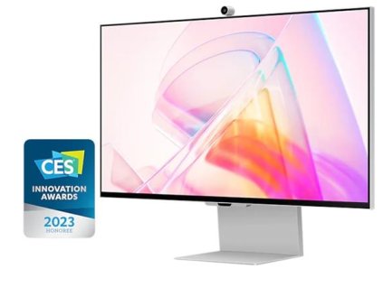 Samsung LCD S90PC 5K Smart 27" IPS/5120x2880/5ms/600 cd/m2/mDP/3xUSB/repro/Pivot/Výškově nastavitelný/Vesa/stříbrná